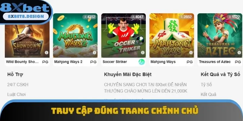 Hội viên cần đảm bảo truy cập vào đúng trang game 8XBET Hội viên cần đảm bảo truy cập vào đúng trang game 8XBET